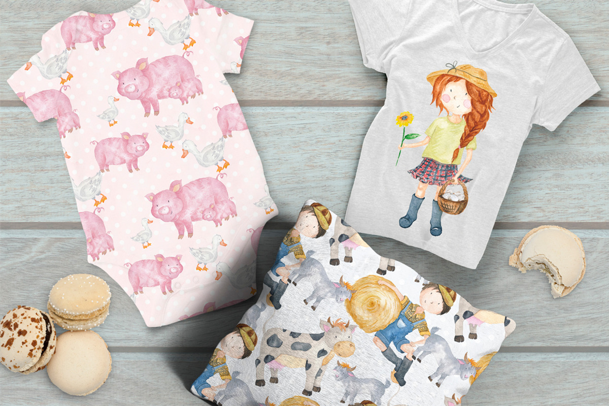 Farm Animals Watercolor kids, an Animal Illustration by Tanya Kart (Photo 5 of 5)