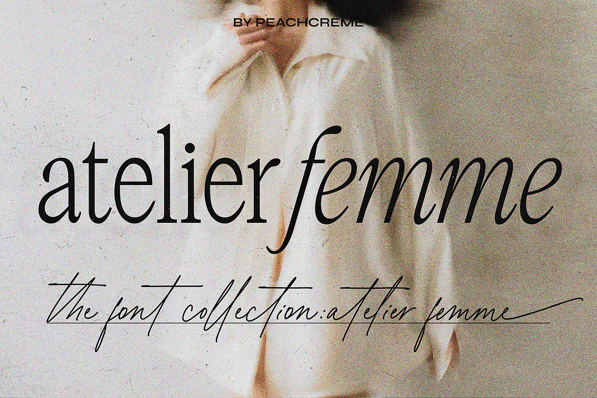 Atelier Femme // Modern Font Trio, a Serif Font by PeachCreme (Photo 1 of 14)