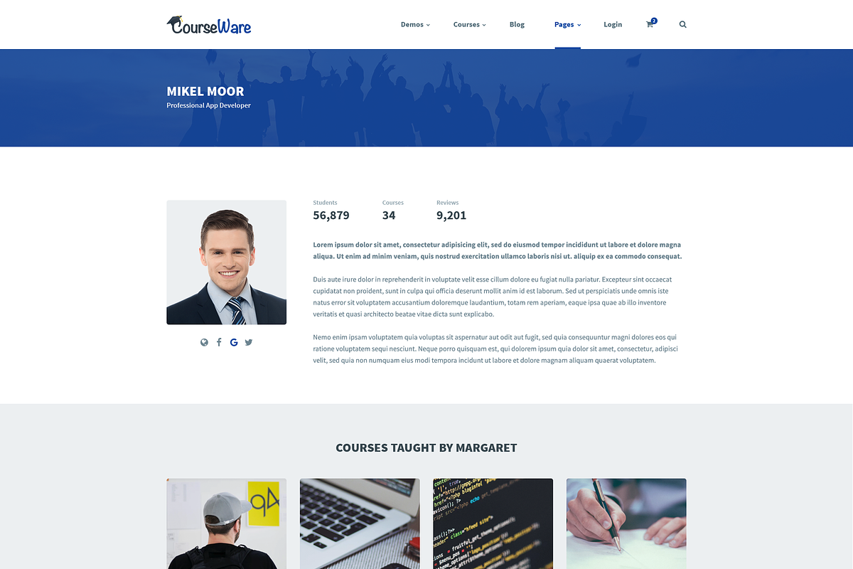 CourseWare - Learning PSD Template, a Landing Page Template by bigpsfan's SHOP (Photo 13 of 25)