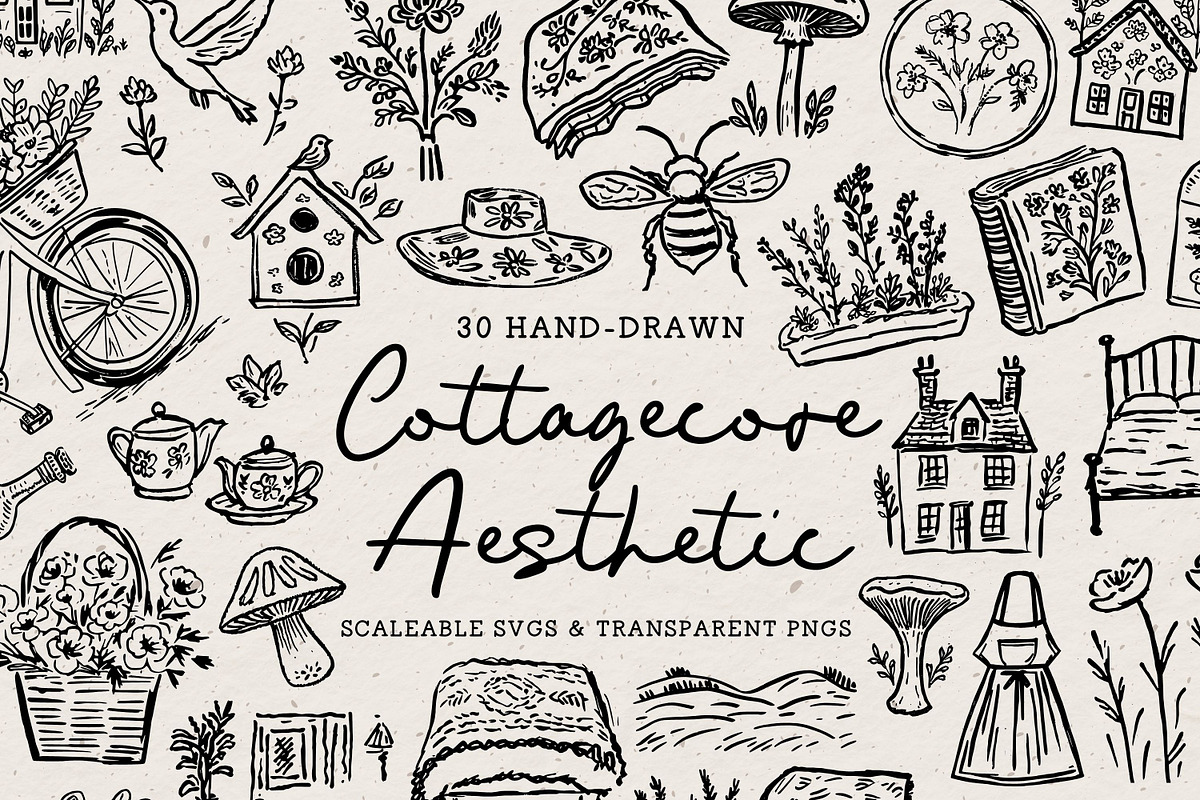 Cottagecore Clipart, Garden Set, an Object Graphic by The October Creative (Photo 1 of 6)