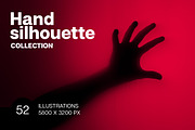 Hand silhouette. 52 images, a Background Graphic by Handmadefont (Thumbnail 1 of 12)