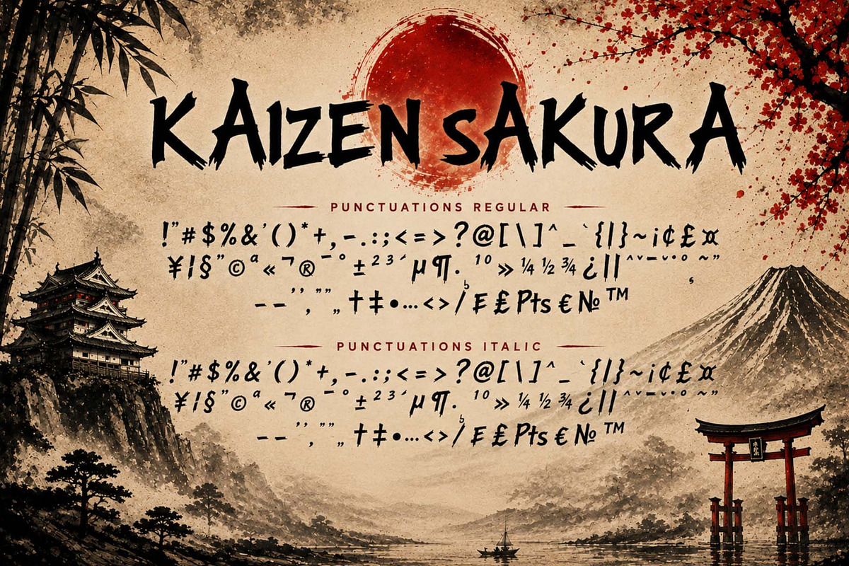 Kaizen Sakura, a Handwritten Font by Yoga Letter (Photo 8 of 9)
