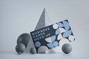 3D Geometric Business Card Mock-ups, a Business Card Template by MindMuse (Thumbnail 3 of 11)