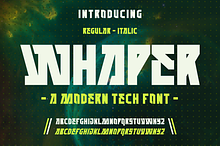 Whaper - Modern Tech Font