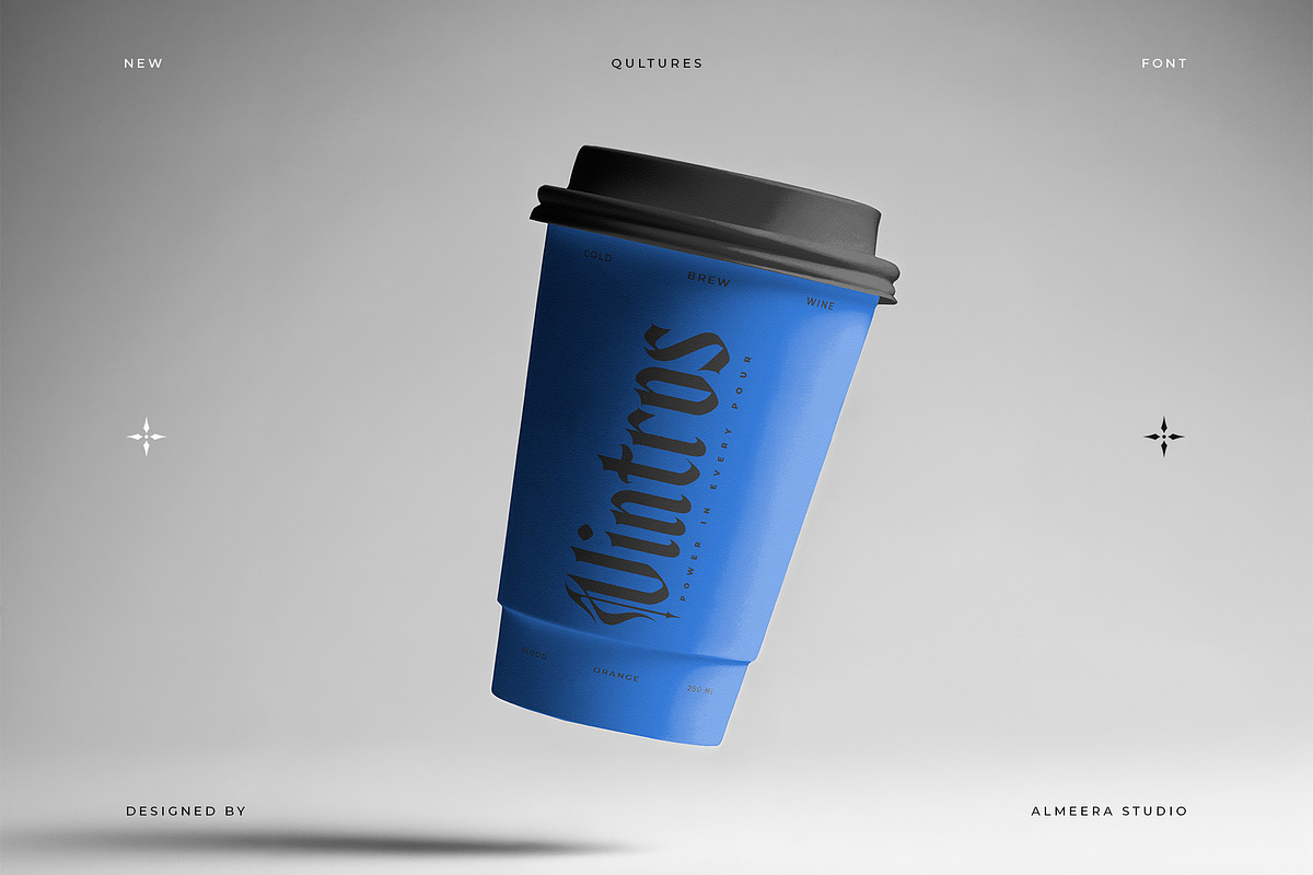 Qultures – Blackletter Typeface, a Blackletter Font by Almeera Std (Photo 4 of 11)