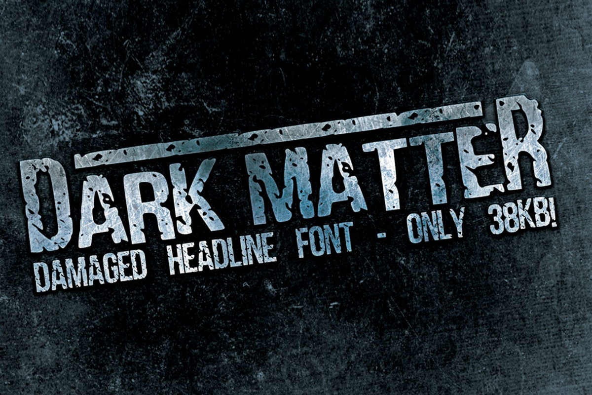 Distressed Condensed Font DarkMatter preview 2