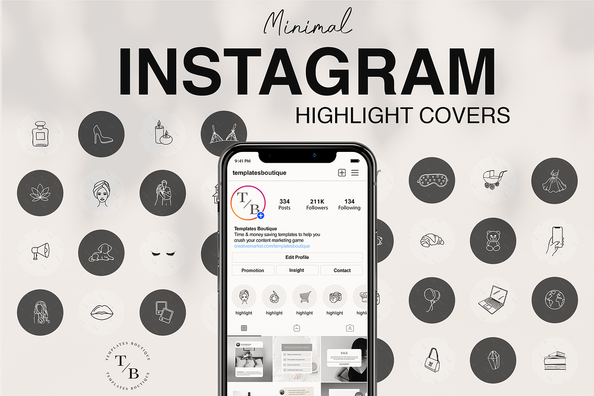 Instagram Story Highlight Cover Icon, a Social Media Template by Templates Boutique (Photo 1 of 8)