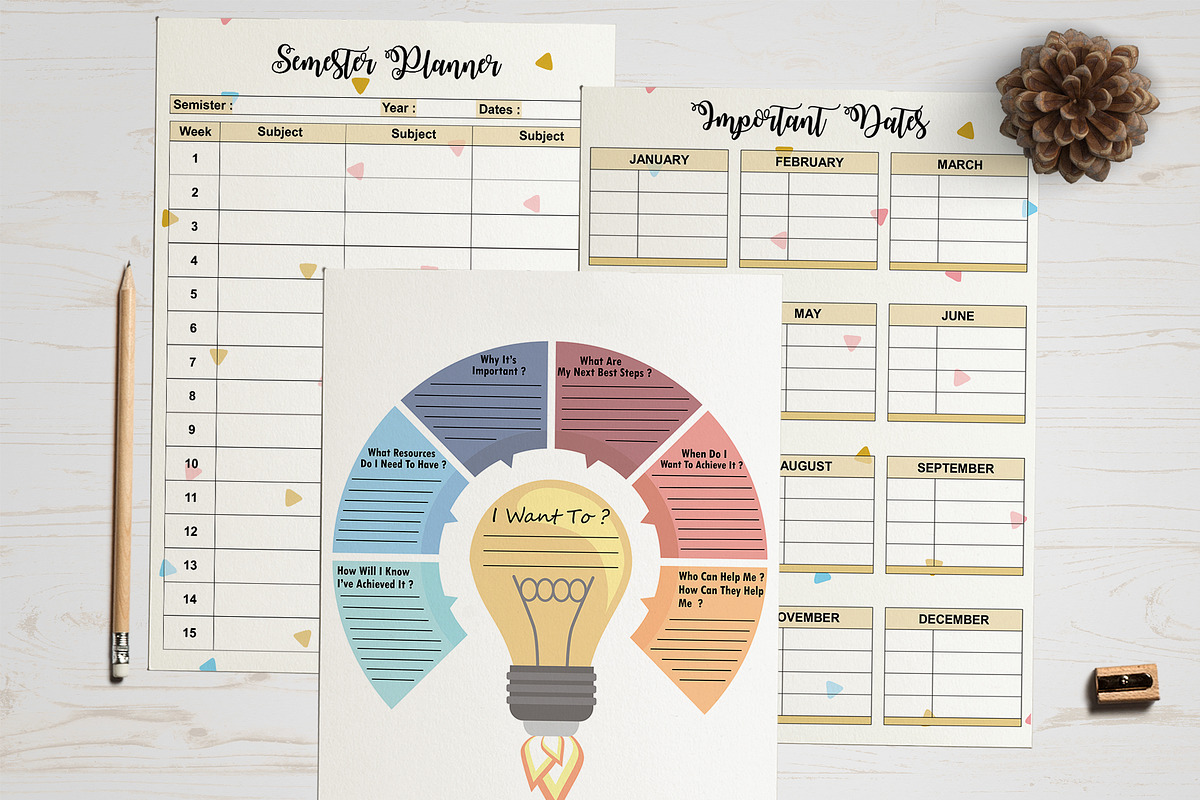 Student Study Planner, a Templates & Theme by Wow Designs (Photo 7 of 9)