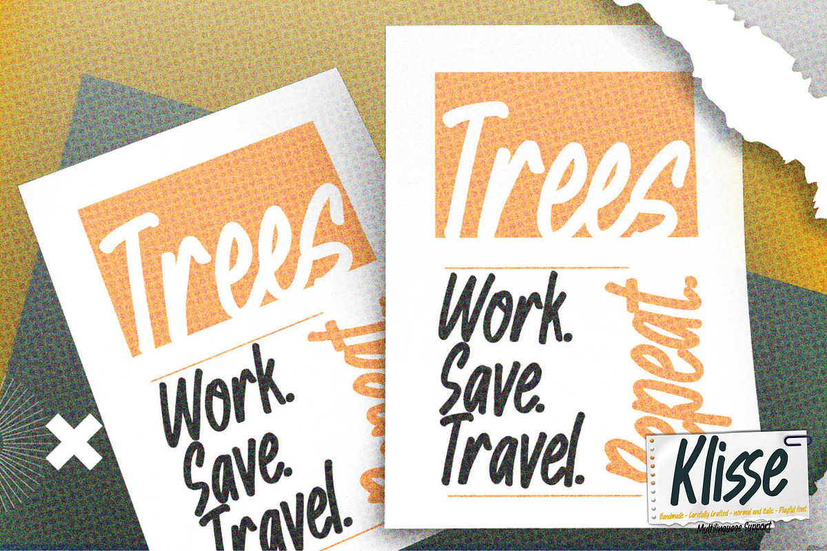 Klisse - Handmade Carefully Playful, a Font by Gassstype (Photo 2 of 8)