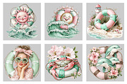 Whimsical Summer Lifebuoy Clipart, an Illustration by Black Bird Studio (Thumbnail 3 of 5)