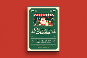 Modern Cute Christmas Market Flyer, a Flyer Template by VectorVactory
