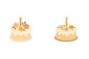 Colorful cakes with candles and, an Arts & Entertainment Photo by ZinetroN