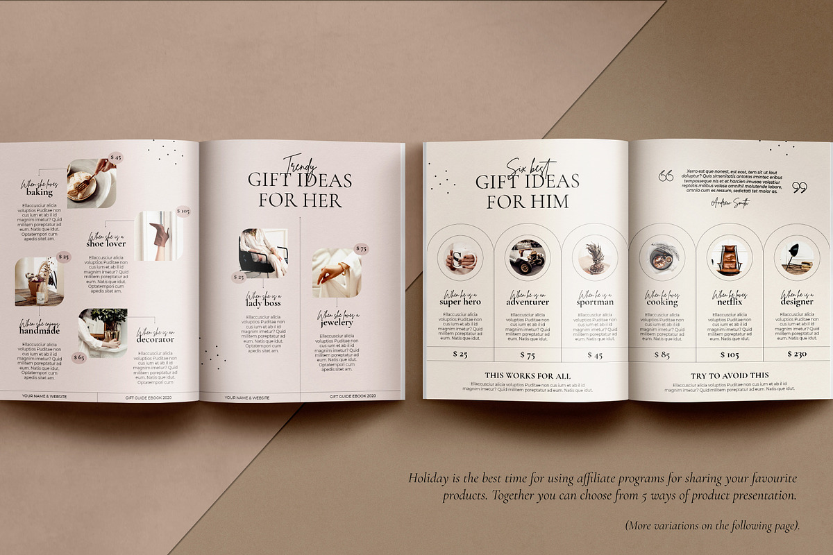 Holiday Gift Guide / CANVA, InDesign, a Magazine Template by Mirazz (Photo 10 of 22)