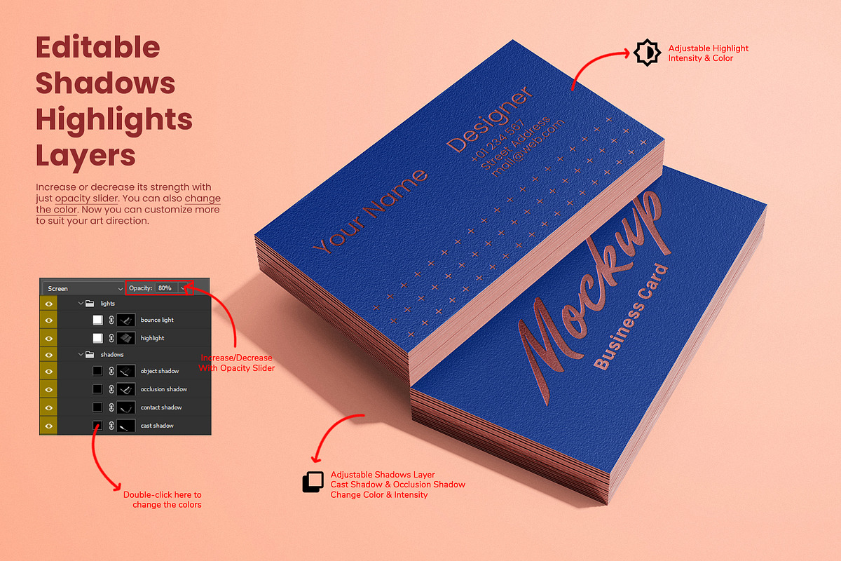 Stacked Business Card Mockup Set, a Mockup by Remnand Studio (Photo 5 of 9)