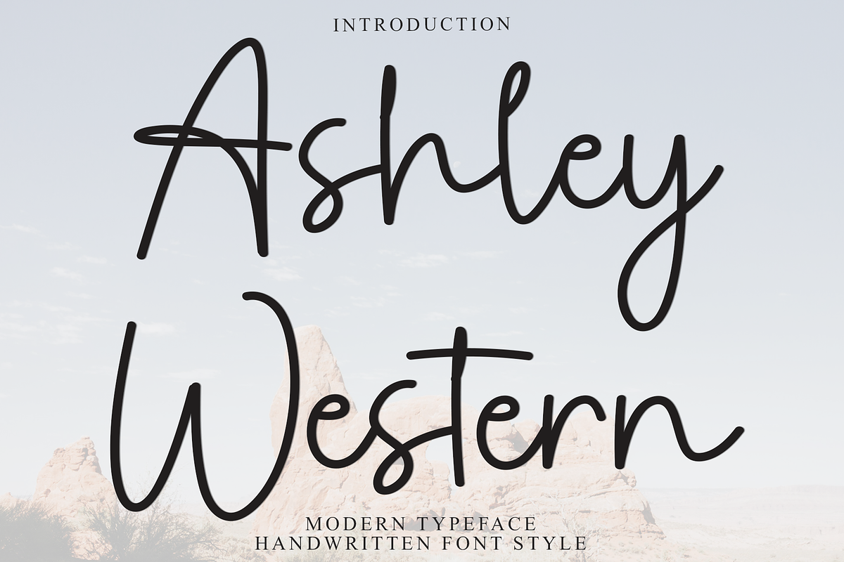 Ashley Western, a Handwritten Font by InermediaSTUDIO (Photo 1 of 8)
