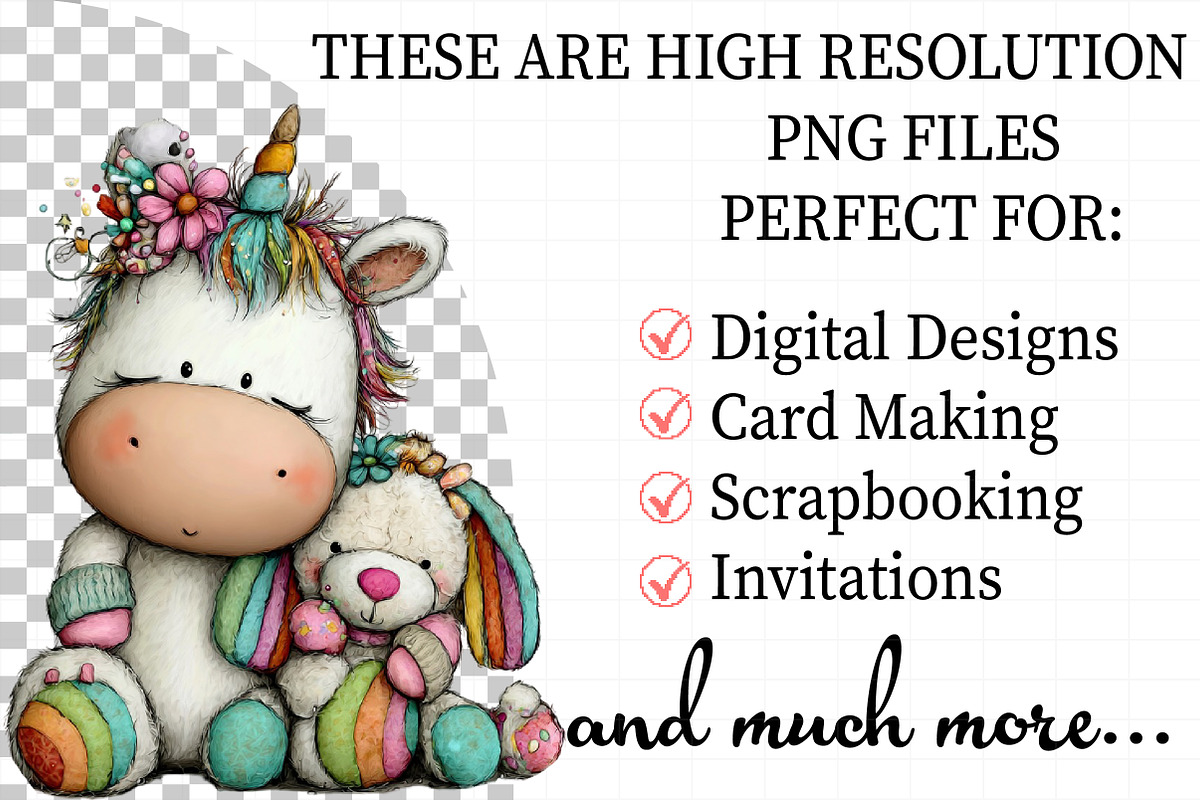 Whimsical Birthday Unicorn PNG Clipa, an Illustration by Daily.Designs (Photo 2 of 7)