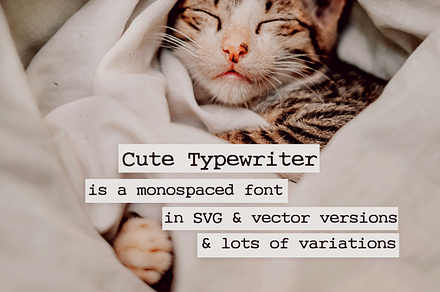Cute Typewriter SVG Font