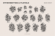 Vintage Strawberry & Floral Logo, an Object Graphic by Artflorara (Thumbnail 5 of 13)