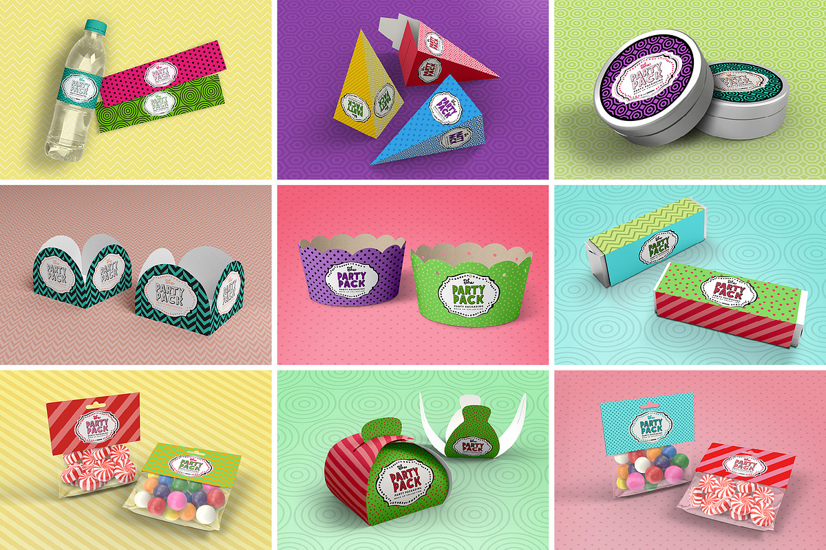 BUNDLE: Party Packaging Mockups, a Cups & Container Mockup by INCDesign (Photo 3 of 11)