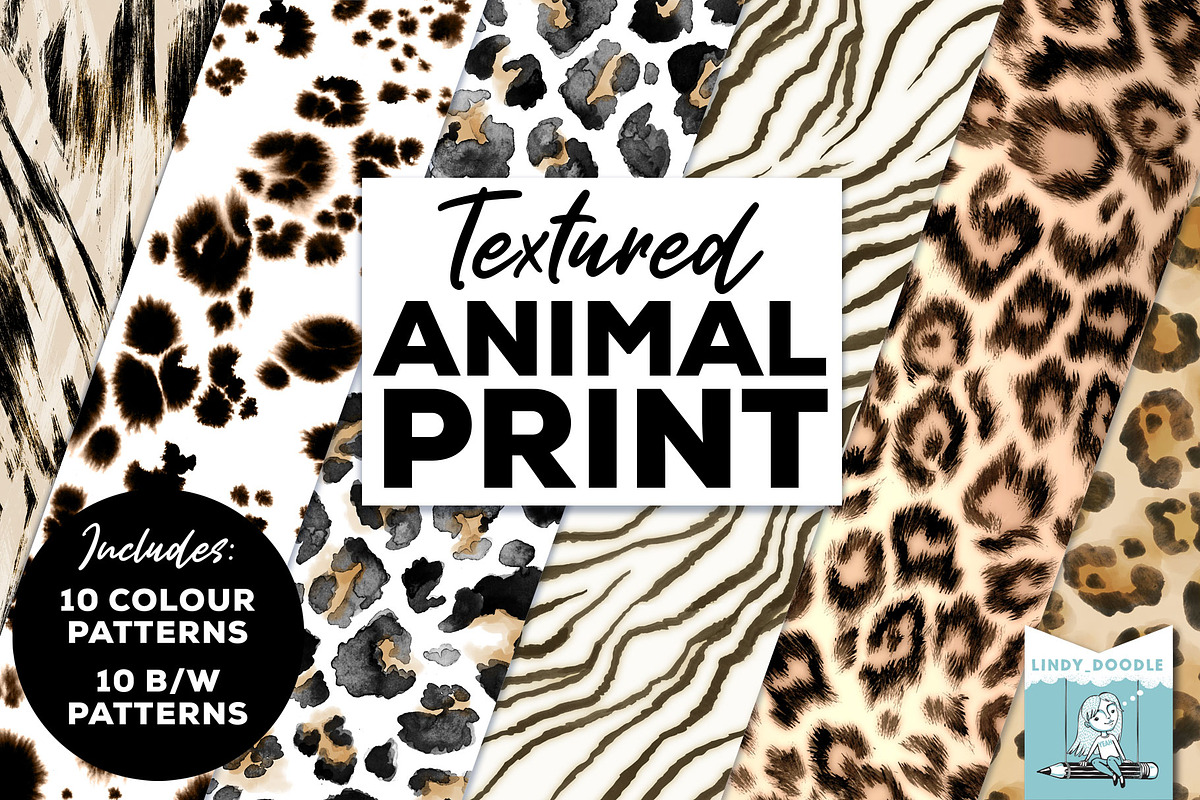 Quality Textured Animal Print Pack, a Pattern Graphic by Lindy_doodle (Photo 1 of 10)