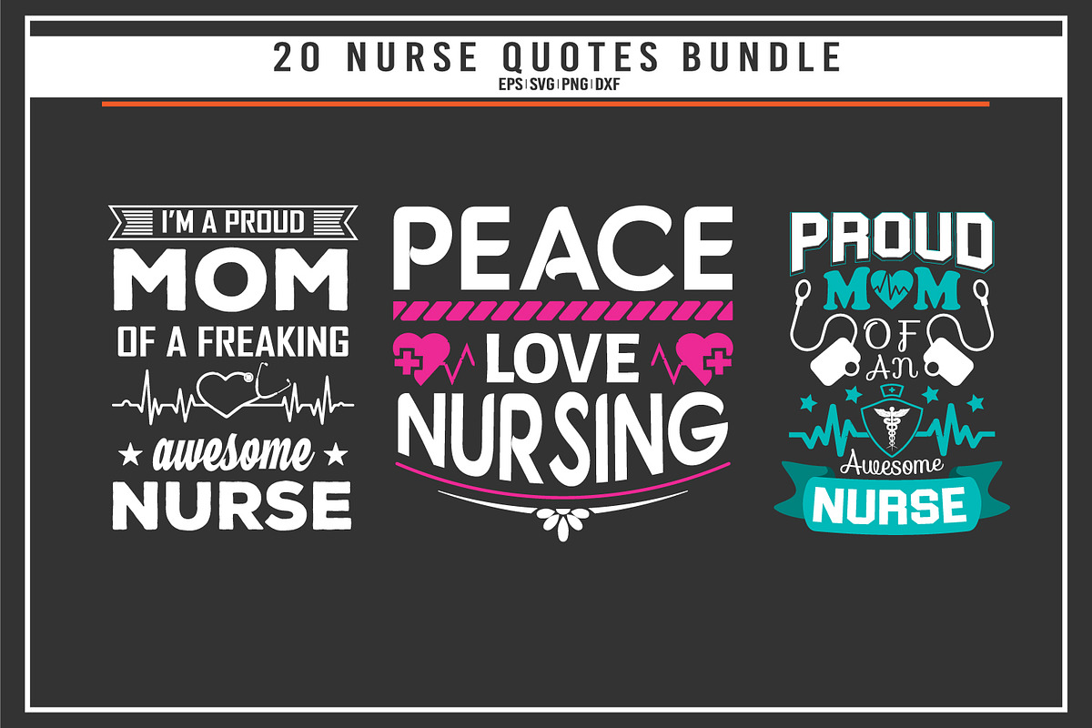 Nurse quotes t shirt design bundle, a Graphic by Uniquesvg99 (Photo 2 of 7)
