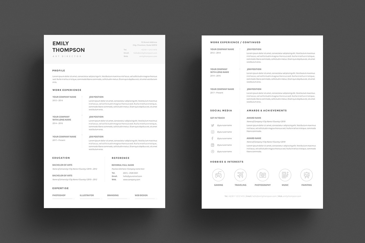 Resume/CV, a Resume Template by LunarPixel (Photo 3 of 5)