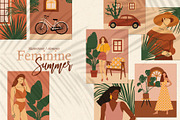 Feminine Summer Illustrations Set, a Person Illustration by Katerina Osa (Thumbnail 1 of 9)