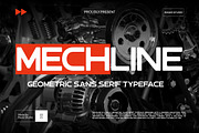 Mechline Geometric Sans Serif Font, a Sans Serif Font by Rasio Studio (Thumbnail 1 of 7)