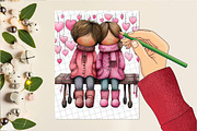 Watercolor Valentine's Day Clipart, an Illustration by DreamCafeArt (Thumbnail 6 of 6)