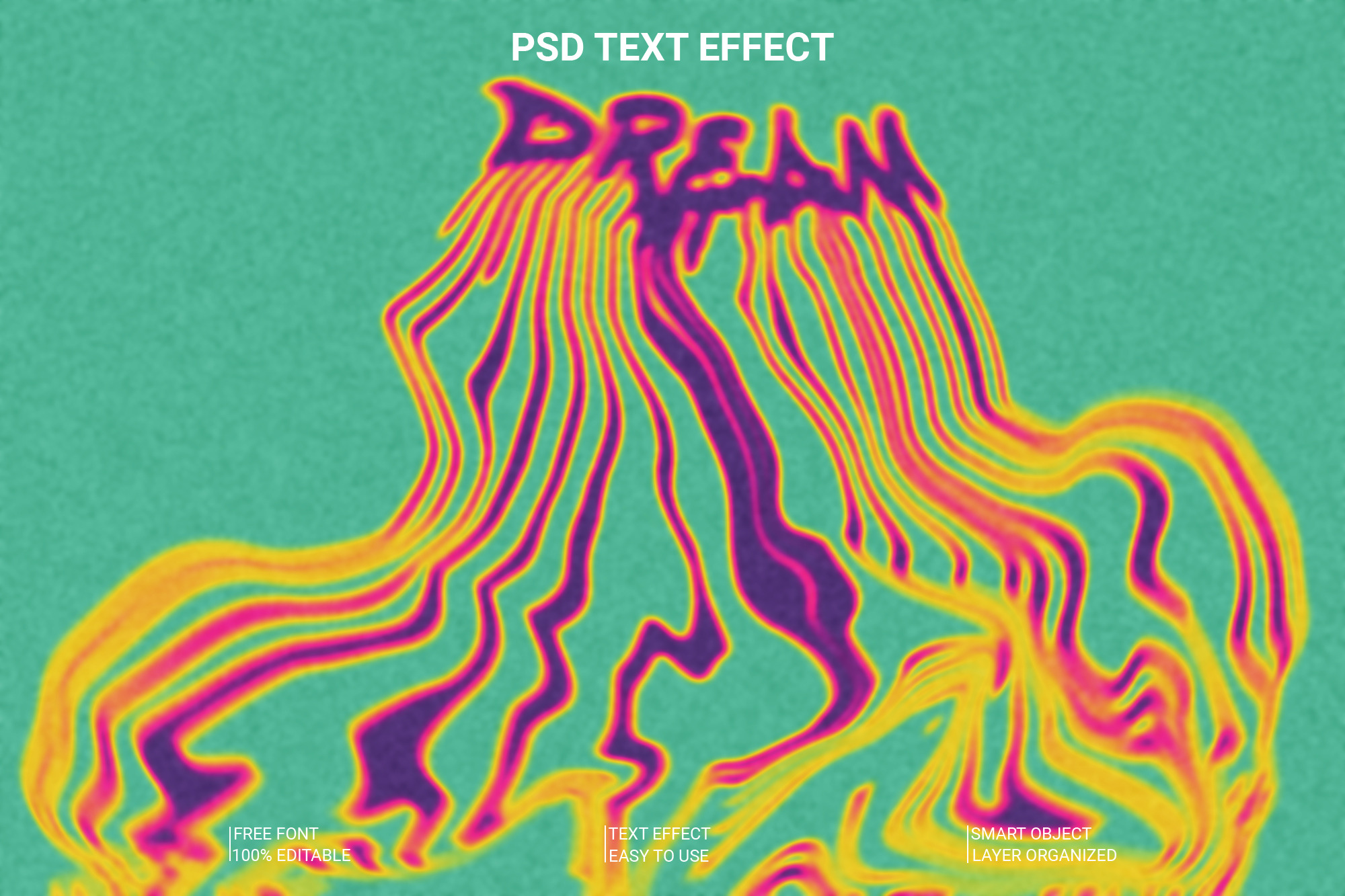 Melting Psychedelic Text Effect, a Layer Style Add-On by Imamul001