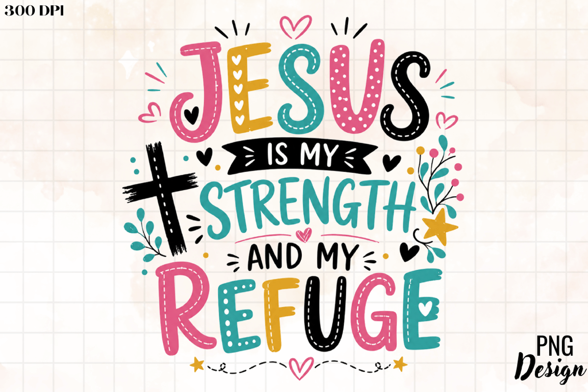 Christian Jesus PNG, Colorful Faith, an Object Graphic by Cut File (Photo 2 of 3)