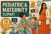 Pediatric Maternity Care Clipart, an Object Graphic by KamimiArt (Thumbnail 1 of 6)
