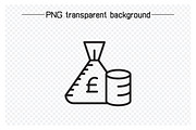 Pound Money Line Icons Set, an Outline Icon by Designfour (Thumbnail 5 of 7)
