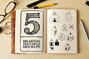 Drawing Sketch Pad Mock-ups, a Print Template by Graphic Shelter (Thumbnail 1 of 5)
