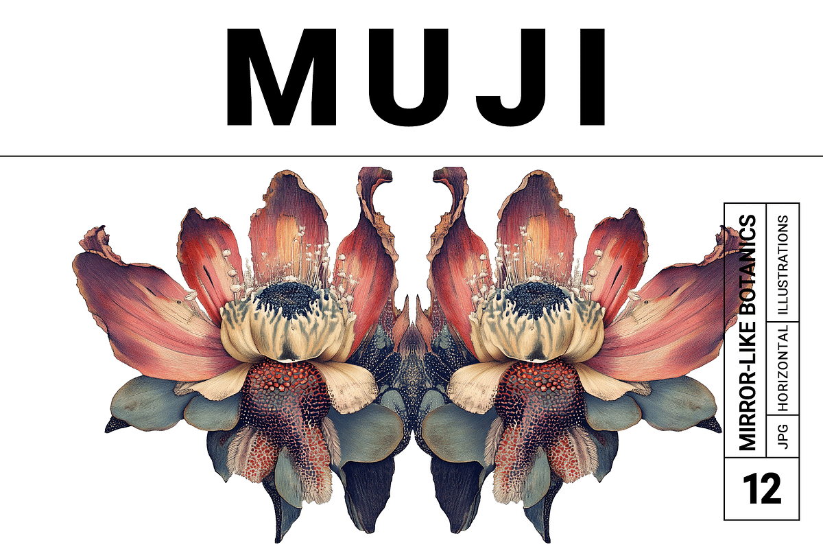 Muji Co · Symmetrical Botanics, a Decorative Illustration by milatovar (Photo 1 of 16)