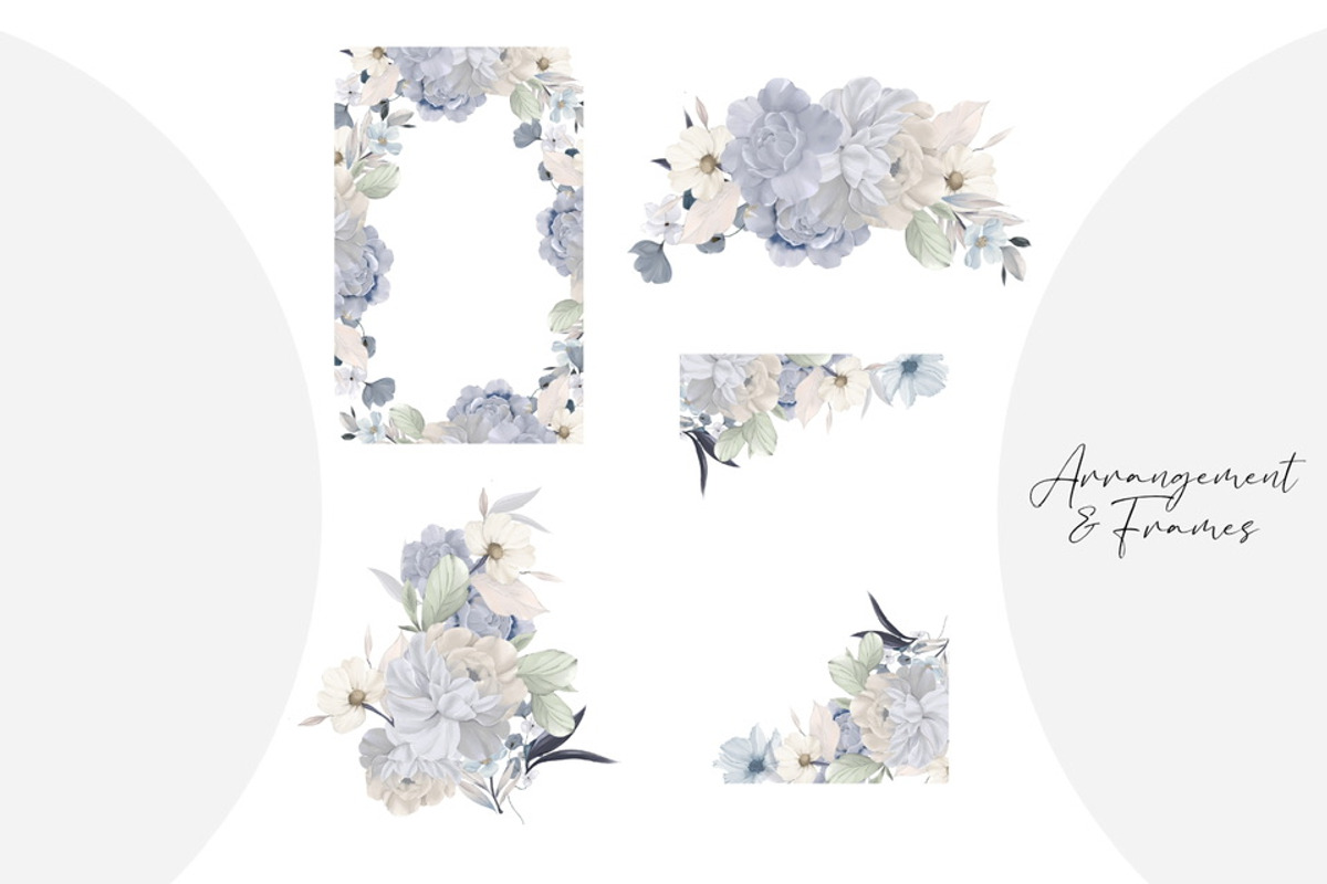 Dusty blue Pattern Collection, a Pattern Graphic by Madebyia (Photo 5 of 9)