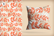 Floral Pattern Electric Tangerine, a Pattern Graphic by Pia Kolle (Thumbnail 5 of 6)