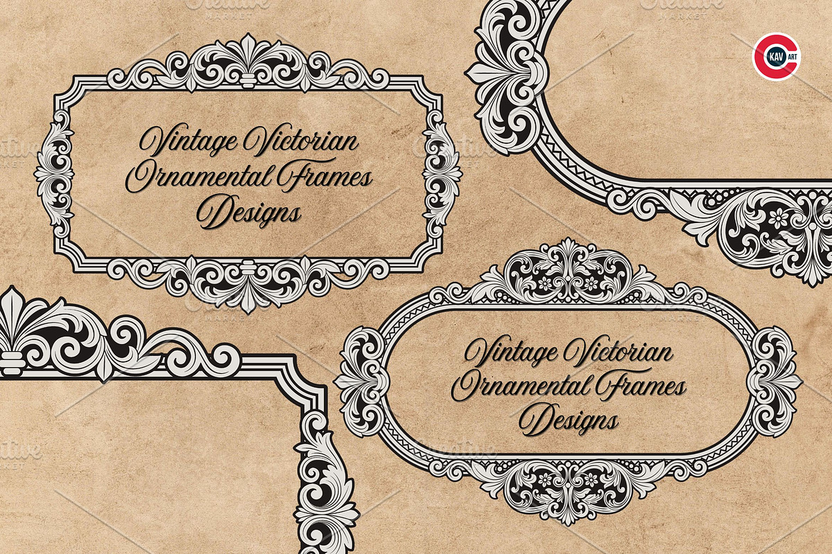 Vintage Victorian Ornamental Frames, a Decorative Illustration by C-Kav (Photo 5 of 7)