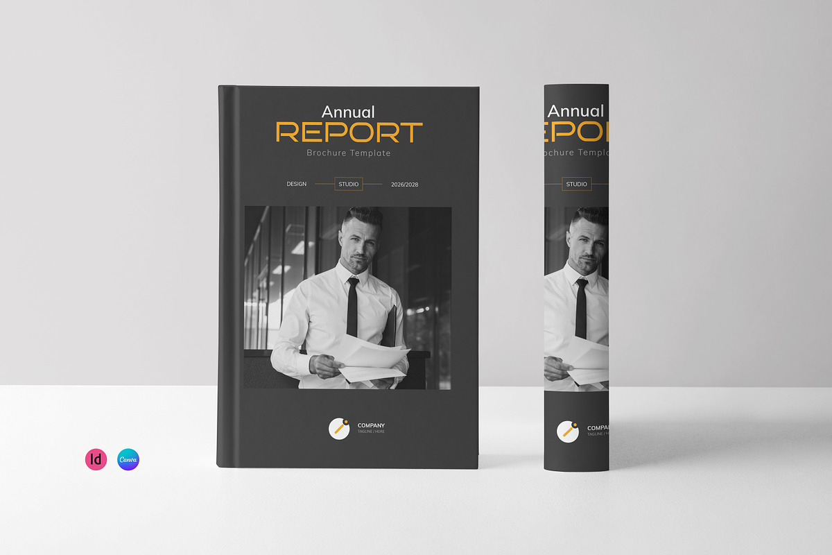 Annual Report Template I Canva, a Brochure Template by PixWork (Photo 1 of 9)