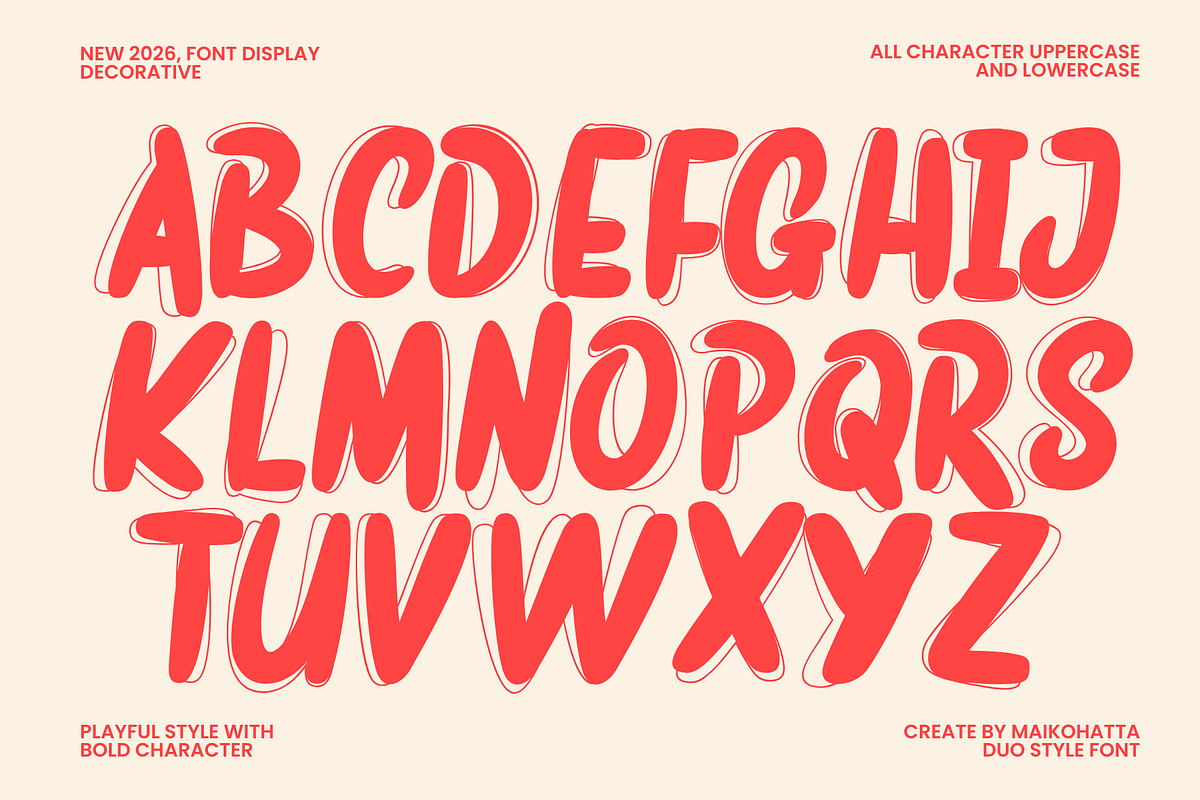 Dispay Micko–Playful Bubble Display, a Handwritten Font by MaikoHatta (Photo 8 of 10)