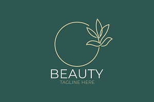 Minimalist Beauty Logo Circle Nature, a Branding & Logo Template by Signatoro