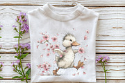 Whimsical Easter Goose Clipart, an Illustration by OK Design (Thumbnail 5 of 6)