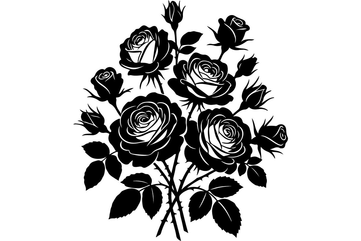 Wedding Flower Bouquet Silhouette, an Object Graphic by Creativeshirt (Photo 13 of 20)