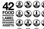 42 Food Allergy & Products Label V2, an Icon by PremiumGoods (Thumbnail 1 of 2)