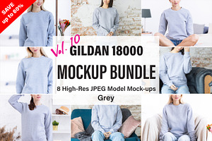 Gildan 18000 Mockup Bundle