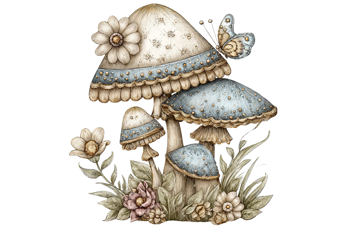 Fairy Mushroom Clipart PNG, a Food Illustration by Memories By Lea (Photo 17 of 19)