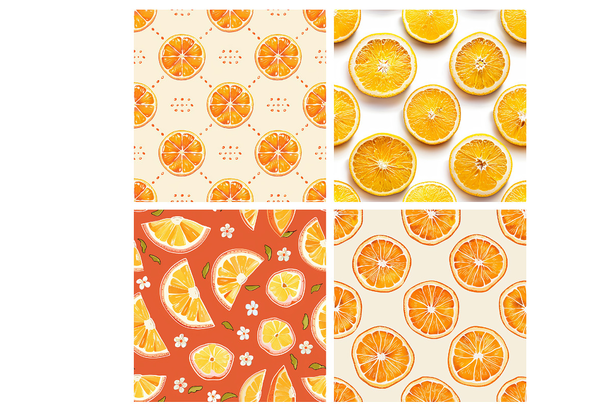 Summer Orange Slices Seamless Patter, an Illustration by DreamArtGraphic (Photo 5 of 5)