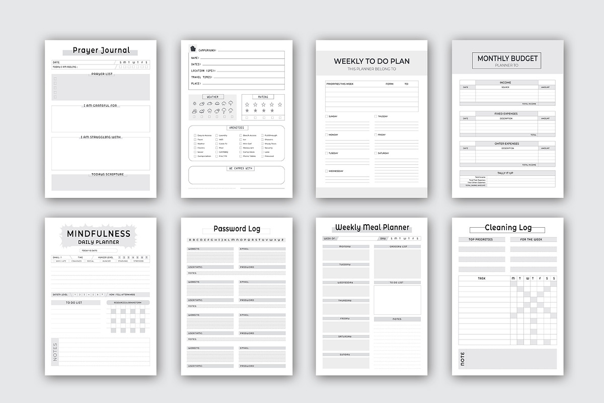 Ultimate Planner Bundle Pack 2024-27, a Stationery Template by obayes (Photo 10 of 16)