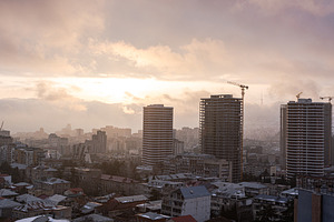 Winter morning over the Tbilisi's downtown, an Architecture Photo by Anna Bogush