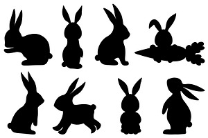 Easter Silhouette. Easter Bunny SVG